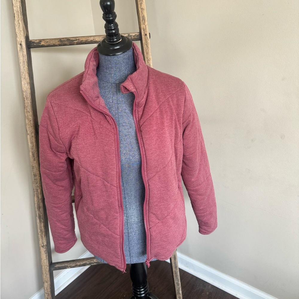 Three Dots Quilted Sweatshirt Jacket - Picture 6 of 9
